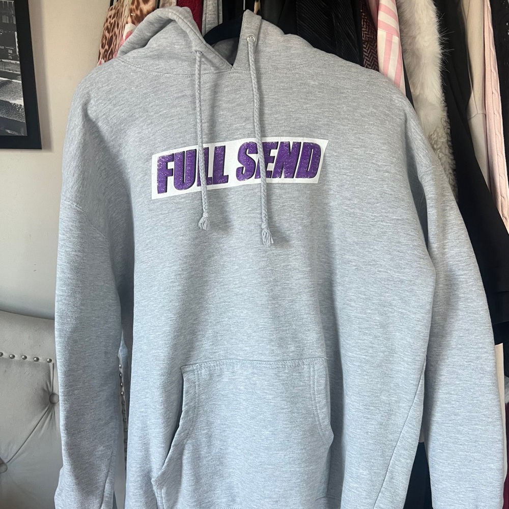 Grey/purple Full Send Hoodie